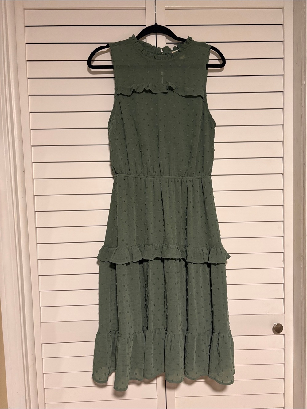 Sleeveless Ruffled Tiered Midi Dress